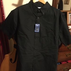 Croft & Barrows Black short sleeve button down